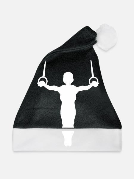 Gymnastik Turnen Akrobatik Geräteturnen Sport - Weihnachtsmütze - Schwarz/Weiß - Vorne