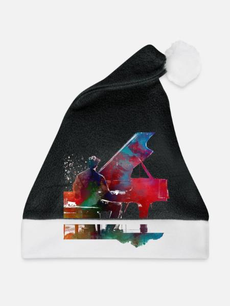 Pianist Musik Kunst - Weihnachtsmütze - Schwarz/Weiß