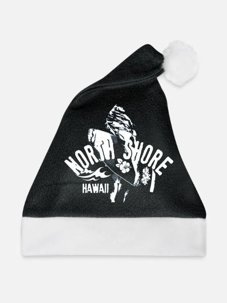 North Shore Hawaii - Weihnachtsmütze - Schwarz/Weiß - Vorne
