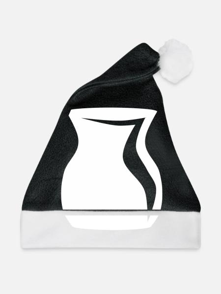 Urne - Weihnachtsmütze - Schwarz/Weiß