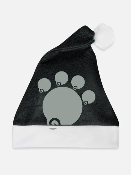 Tatze - Weihnachtsmütze - Schwarz/Weiß - Vorne