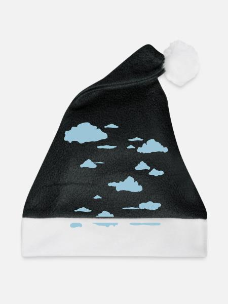 Wolken - Weihnachtsmütze - Schwarz/Weiß - Vorne