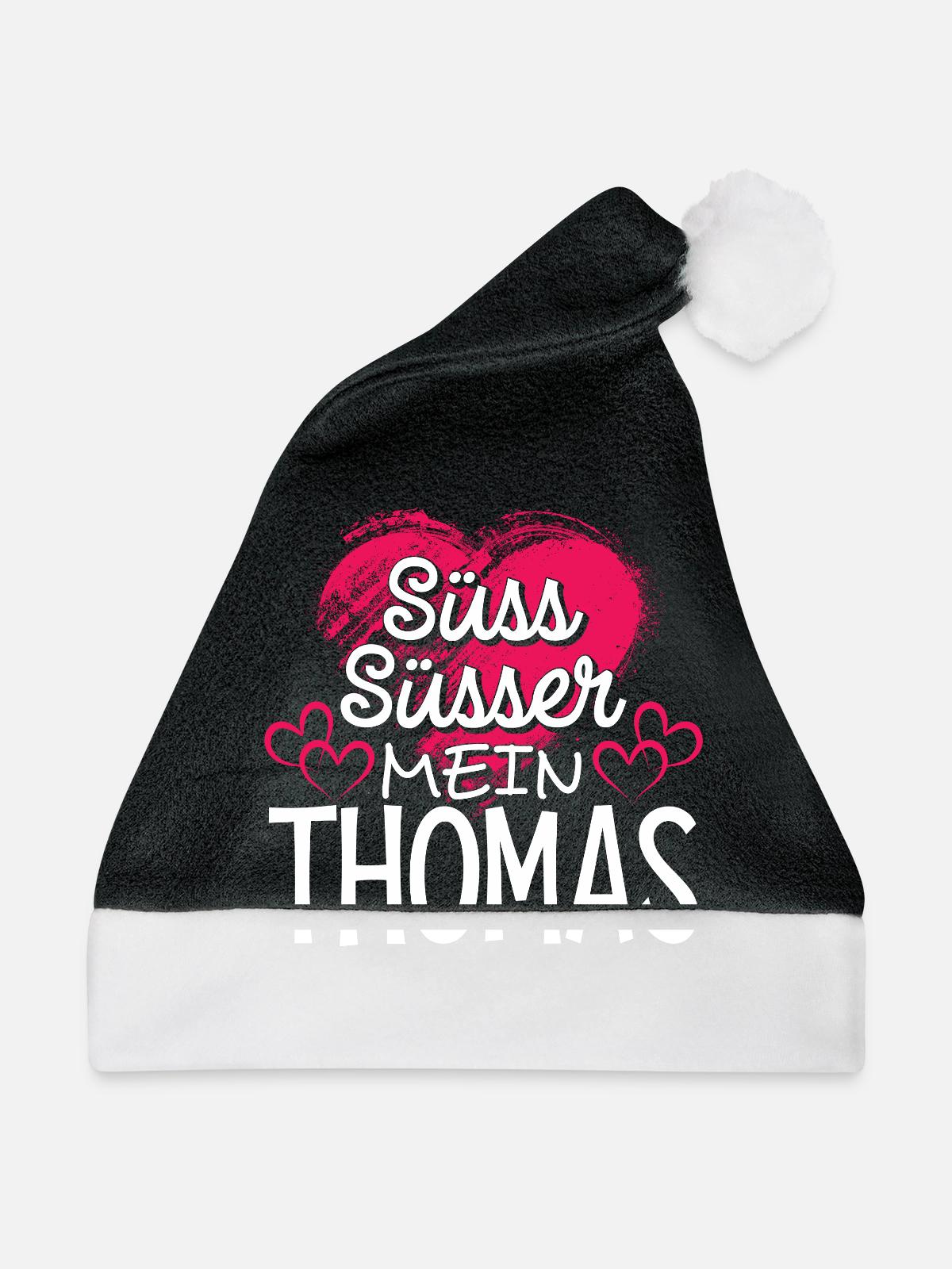 THOMAS - süss - Weihnachtsmütze - Schwarz/Weiß - Vorne