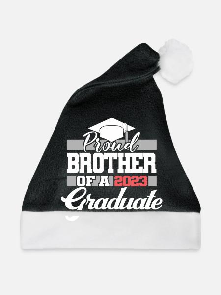 Stolzer Bruder eines Abschlussgeschenks 2023 - Weihnachtsmütze - Schwarz/Weiß