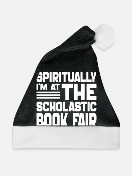 Geistlich bin ich auf der Scholastic Book Fair - Weihnachtsmütze - Schwarz/Weiß - Vorne