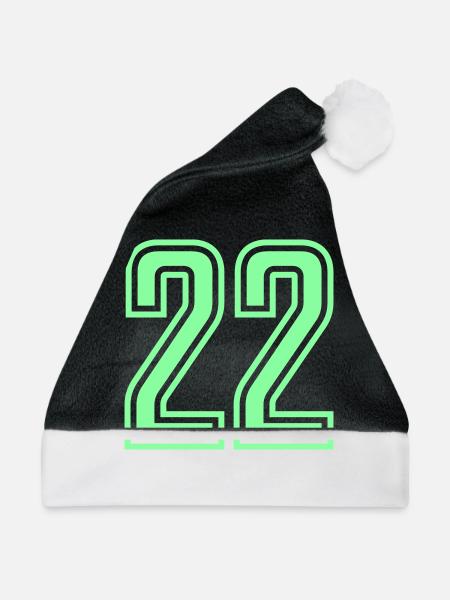 22 - Weihnachtsmütze - Schwarz/Weiß