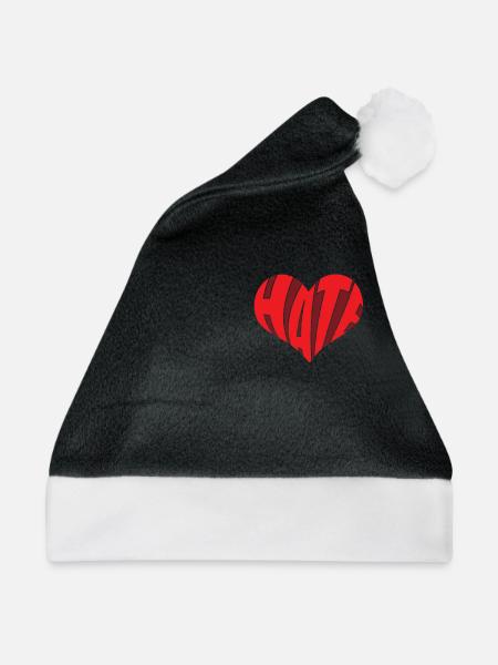 Kein Hass Abneigung Stopp Hass Anti Hass - Weihnachtsmütze - Schwarz/Weiß - Vorne