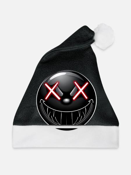 Smile! - Weihnachtsmütze - Schwarz/Weiß