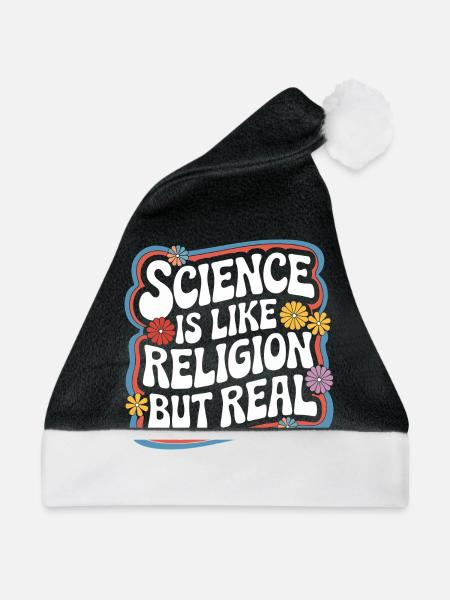 Atheismus Atheist Anti-Religion Agnostiker - Weihnachtsmütze - Schwarz/Weiß - Vorne