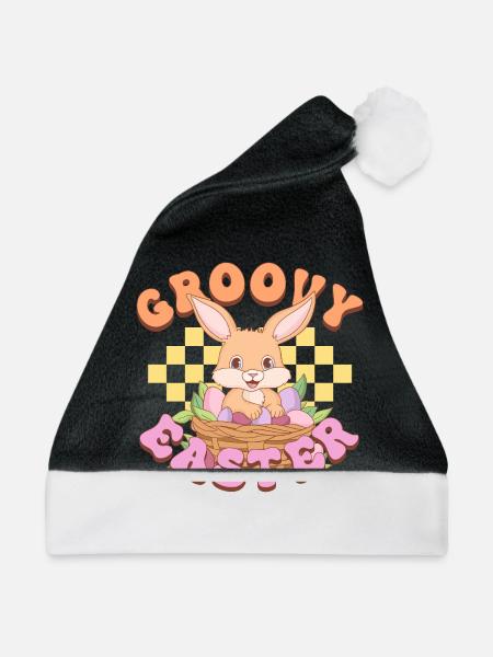 Groovy Easter - Weihnachtsmütze - Schwarz/Weiß - Vorne