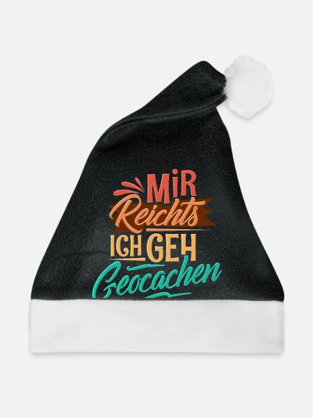 Geocaching - Weihnachtsmütze - Schwarz/Weiß