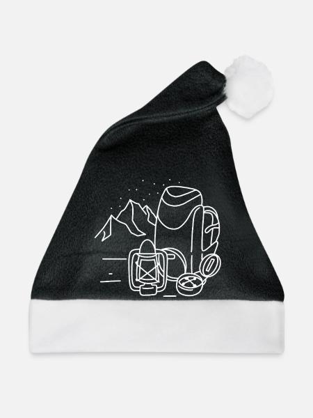 Wandern Berge - Weihnachtsmütze - Schwarz/Weiß