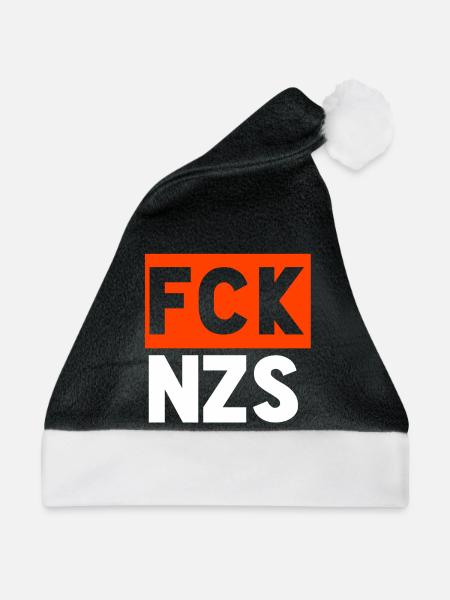 Fuck Nazis - Weihnachtsmütze - Schwarz/Weiß