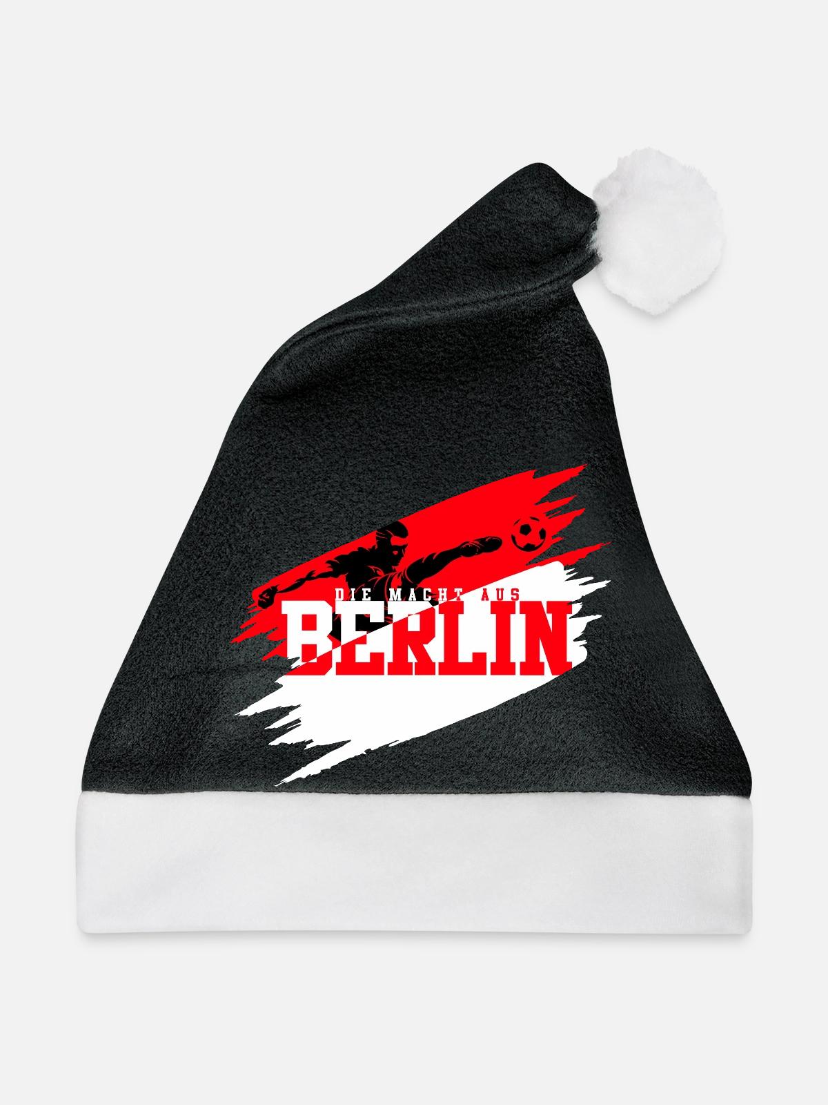 Fußball Berlin - Weihnachtsmütze - Schwarz/Weiß - Vorne