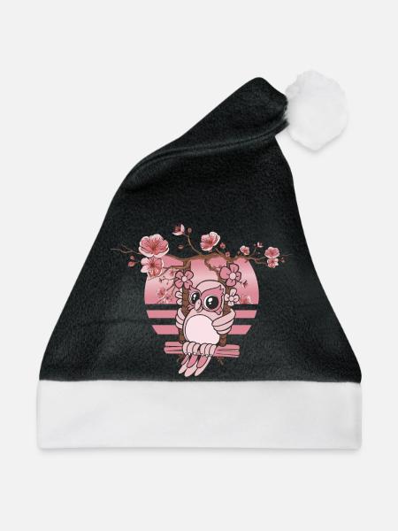 Süße Eule - Weihnachtsmütze - Schwarz/Weiß