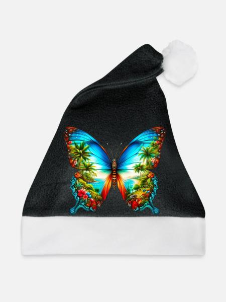 Schmetterling - Weihnachtsmütze - Schwarz/Weiß