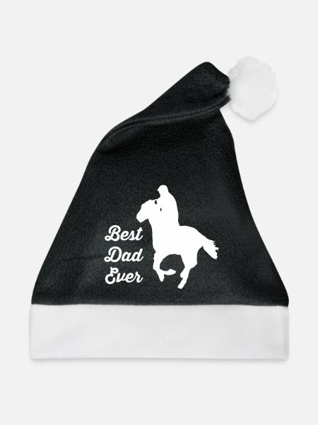 Pferd - Weihnachtsmütze - Schwarz/Weiß