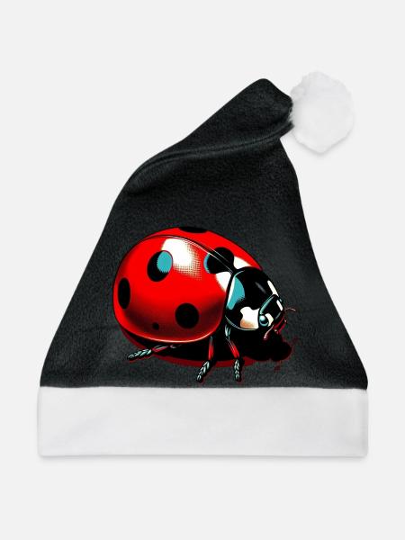 Marienkäfer - Weihnachtsmütze - Schwarz/Weiß