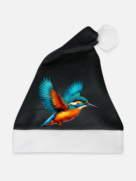 Eisvogel - Weihnachtsmütze - Schwarz/Weiß
