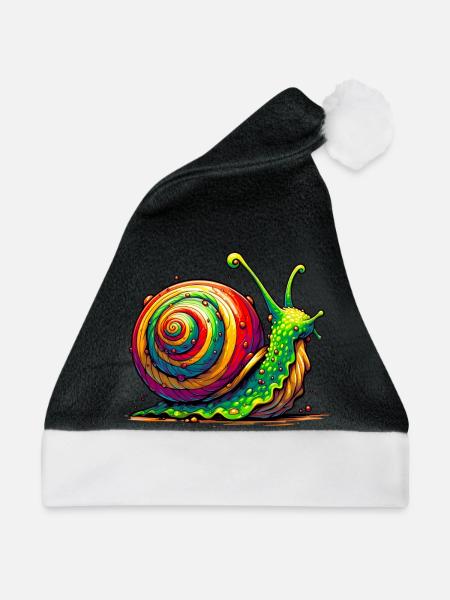 Schnecke - Weihnachtsmütze - Schwarz/Weiß