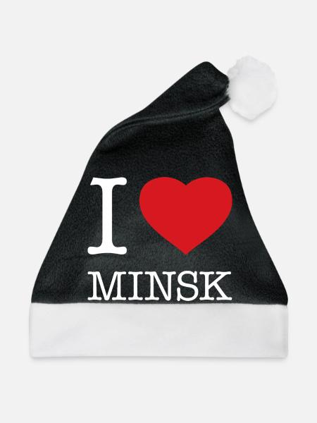 I LOVE MINSK - Weihnachtsmütze - Schwarz/Weiß