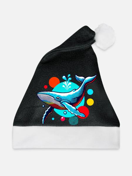 Wal - Weihnachtsmütze - Schwarz/Weiß