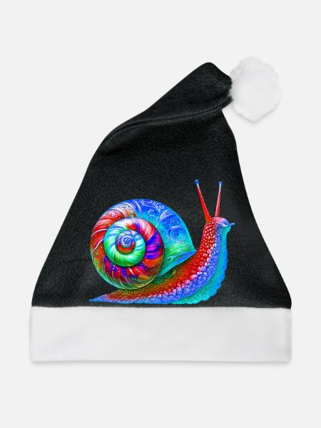 Schnecke - Weihnachtsmütze - Schwarz/Weiß
