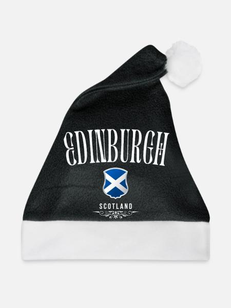 Edinburgh Schottland, Souvenir Edinburgh - Weihnachtsmütze - Schwarz/Weiß - Vorne