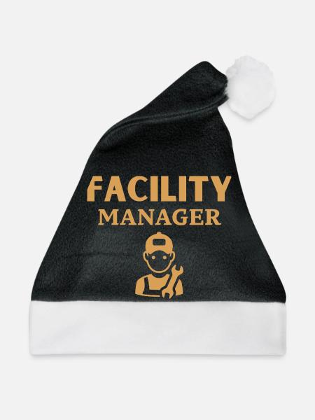 Facility Manager - Weihnachtsmütze - Schwarz/Weiß
