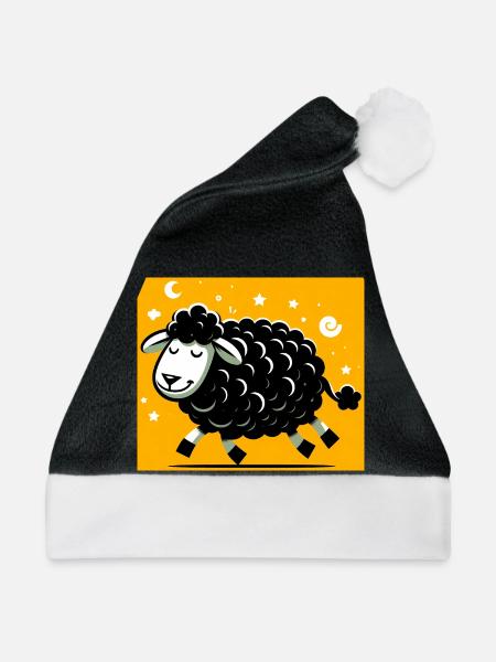 Schwarzes Schaf - Weihnachtsmütze - Schwarz/Weiß