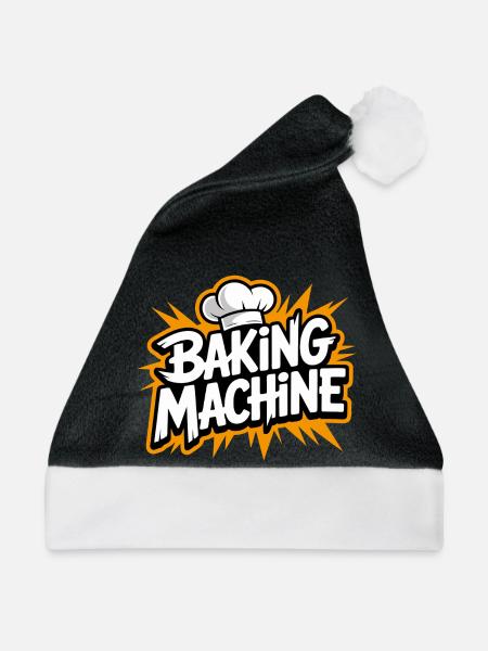 Baking Machine Fun - Weihnachtsmütze - Schwarz/Weiß