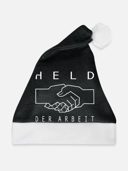 DDR Held der Arbeit - Weihnachtsmütze - Schwarz/Weiß