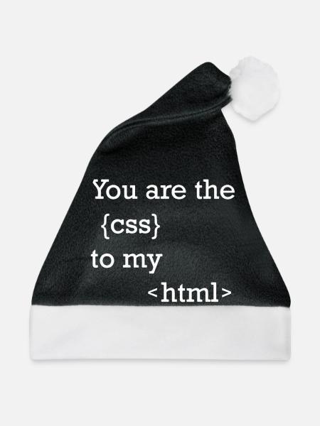 Lustiges Programmierer-Motiv für Webentwickler - Weihnachtsmütze - Schwarz/Weiß