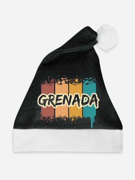 Geschenk für Grenada - Weihnachtsmütze - Schwarz/Weiß
