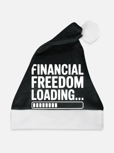 Finanzielle Freiheit lädt... - Weihnachtsmütze - Schwarz/Weiß