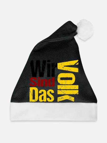 Wir_SInd_Das_Volk - Weihnachtsmütze - Schwarz/Weiß