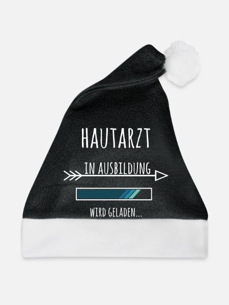 Hautarzt Ausbildung Medizinstudium Arzt Medizin - Weihnachtsmütze - Schwarz/Weiß - Vorne