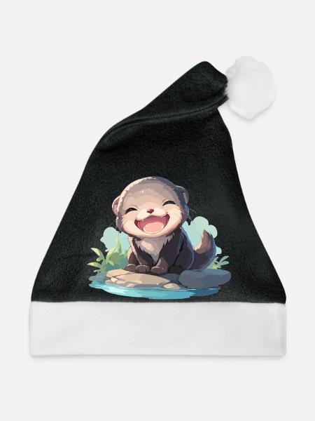 Nerze Nerz - Weihnachtsmütze - Schwarz/Weiß