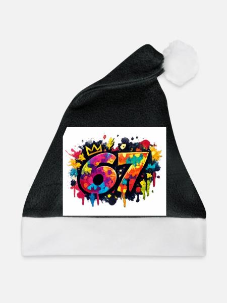 Königliche 67 Farbexplosion - Weihnachtsmütze - Schwarz/Weiß