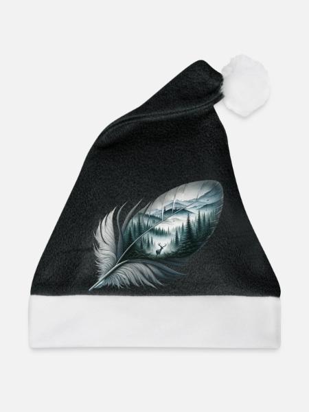 Wildlife Feder - Weihnachtsmütze - Schwarz/Weiß