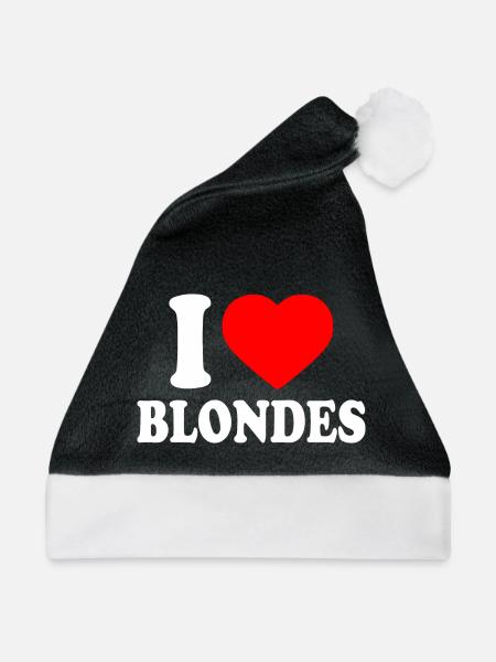 I love blondes - Weihnachtsmütze - Schwarz/Weiß - Vorne