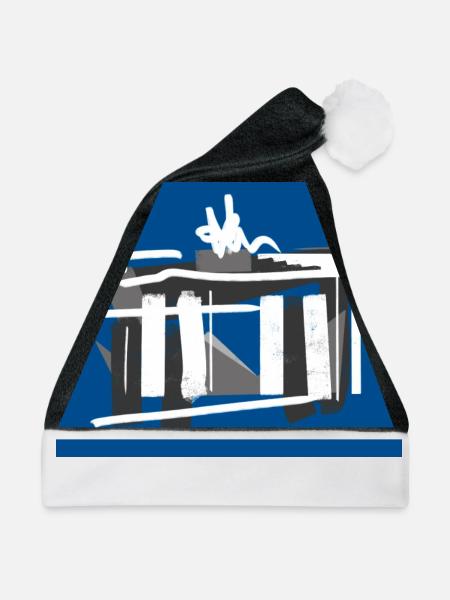 Brandenburger Tor - Weihnachtsmütze - Schwarz/Weiß