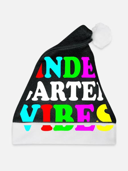 kindergarten vibes - Weihnachtsmütze - Schwarz/Weiß - Vorne