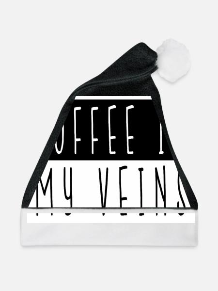 statement caffeine funny quote coffee lover - Weihnachtsmütze - Schwarz/Weiß