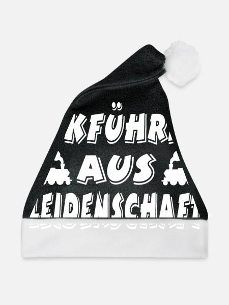 Lokführer - Weihnachtsmütze - Schwarz/Weiß - Vorne