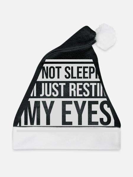 im not sleeping Zitat - Weihnachtsmütze - Schwarz/Weiß