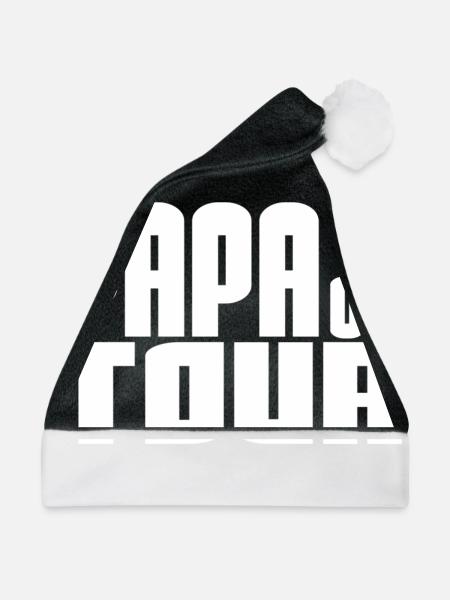 Papa on tour - Weihnachtsmütze - Schwarz/Weiß - Vorne