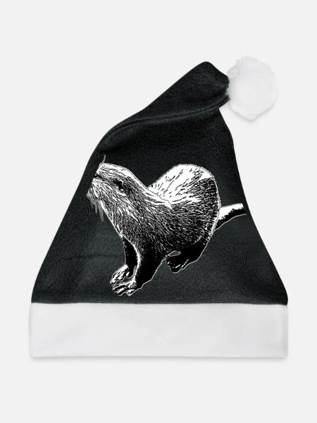 Otter - Weihnachtsmütze - Schwarz/Weiß - Vorne