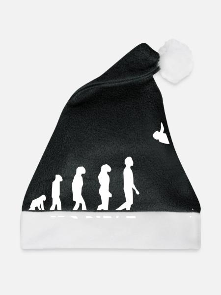 Stabhochsprung Evolution - Weihnachtsmütze - Schwarz/Weiß