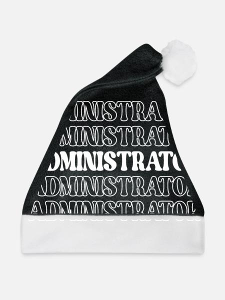Administrator Manager Leader Head Director - Weihnachtsmütze - Schwarz/Weiß - Vorne